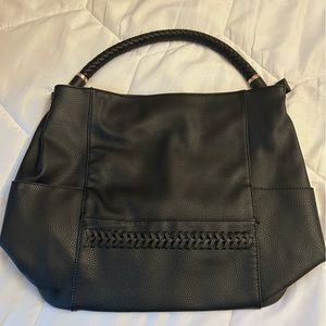 Faux leather hobo bag